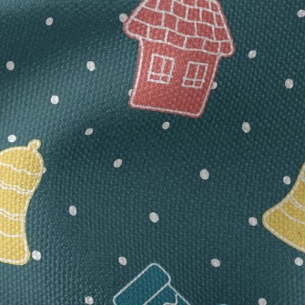 Dotted Christmas Stocking Chri Waterproof Canvas