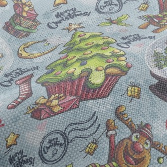 Christmas Tree Elk Glass Ball Performance Linen