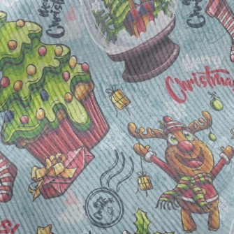 Christmas Tree Elk Glass Ball Standard Corduroy