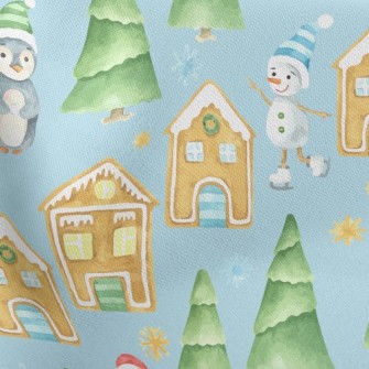 Watercolor Merry Christmas Stretch Ponte