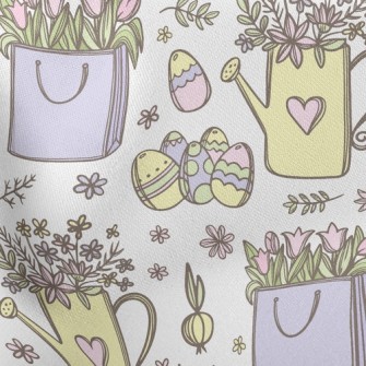 Cute Paper Bag Flowers Stretch Ponte