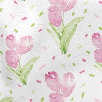 Watercolor Tulips Stretch Ponte