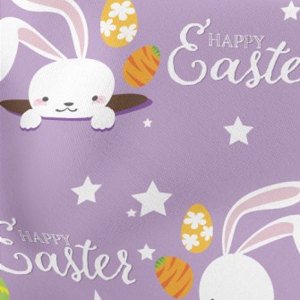 Playful Little Rabbit With Hea Stretch Ponte