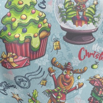 Christmas Tree Elk Glass Ball Stretch Ponte