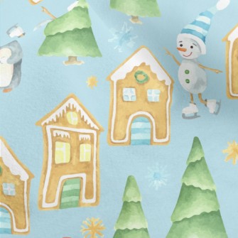 Watercolor Merry Christmas Micro Fleece