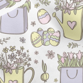 Cute Paper Bag Flowers Micro Fleece