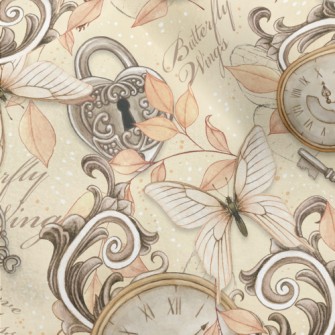 Retro Butterfly Alarm Clock Micro Fleece