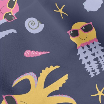 Cool Partying Octopus Micro Fleece