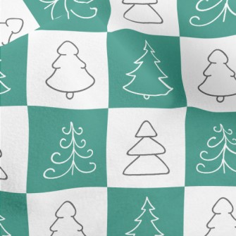 Square Christmas Tree Micro Fleece