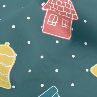 Dotted Christmas Stocking Chri Micro Fleece