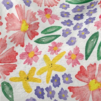 Beautiful Watercolor Large Flo Minky