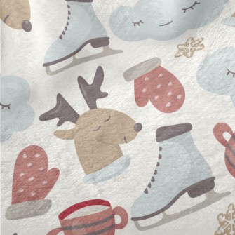 Dark Cloud Elk Skates Minky