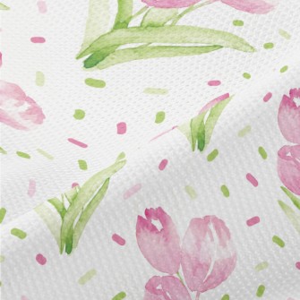 Watercolor Tulips Piqué