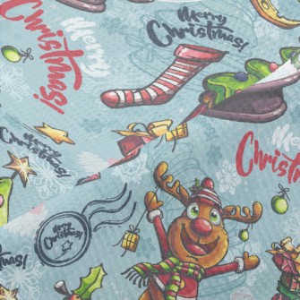 Christmas Tree Elk Glass Ball Piqué