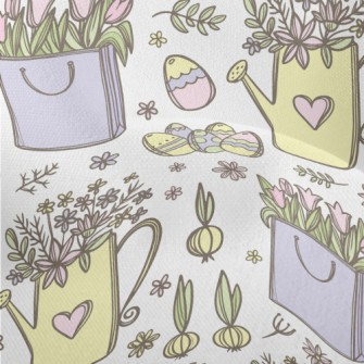 Cute Paper Bag Flowers Lightweight Performance Linen