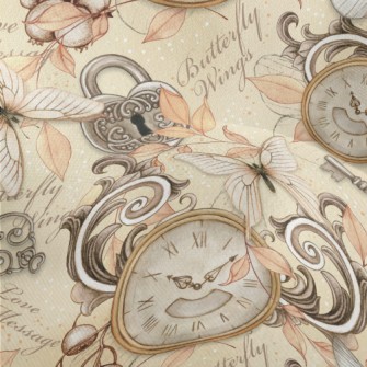 Retro Butterfly Alarm Clock Lightweight Performance Linen
