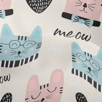 Gentle Spectacled Cat Lightweight Performance Linen