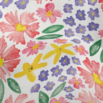 Beautiful Watercolor Large Flo Lightweight Performance Linen