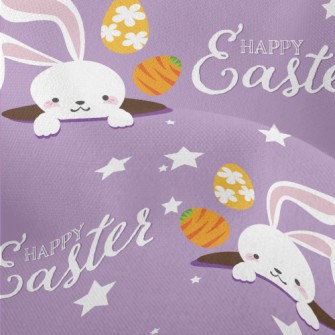 Playful Little Rabbit With Hea Lightweight Performance Linen