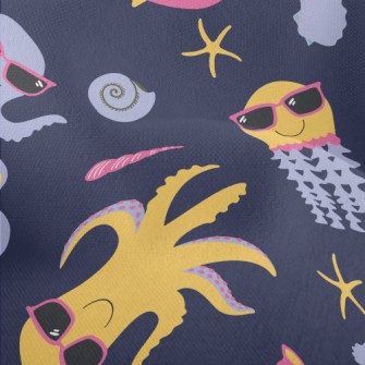 Cool Partying Octopus Lightweight Performance Linen
