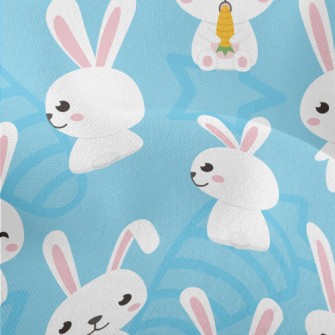 Little Rabbit Eats Carrot Lightweight Performance Linen