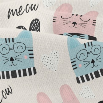 Gentle Spectacled Cat Modern Jersey