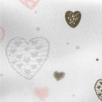 Wavy Heart Jersey Backed Fleece