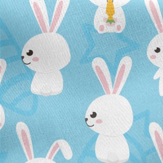 Little Rabbit Eats Carrot Jersey Backed Fleece