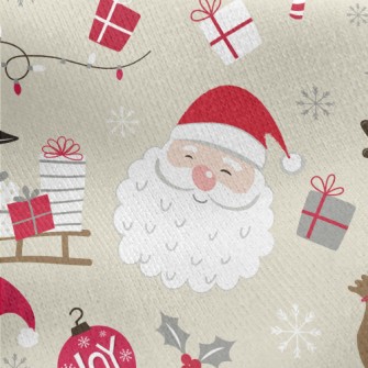 Kind Santa Claus Jersey Backed Fleece