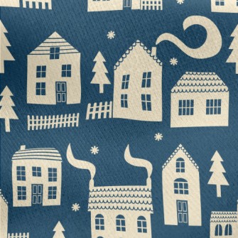 Cozy Fairy Tale House Jersey Backed Fleece