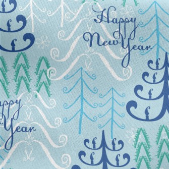 Warm Happy New Year Jersey Backed Fleece