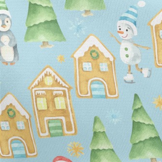 Watercolor Merry Christmas Pongee