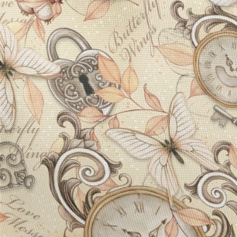 Retro Butterfly Alarm Clock Pongee