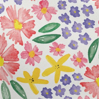 Beautiful Watercolor Large Flo Pongee