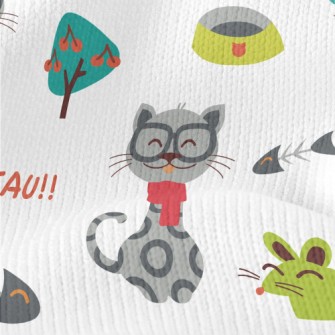 Cat And Mouse Fish Bones Stretch Jersey