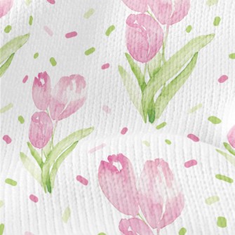 Watercolor Tulips Stretch Jersey