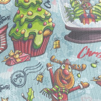 Christmas Tree Elk Glass Ball Stretch Jersey