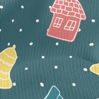 Dotted Christmas Stocking Chri Stretch Jersey