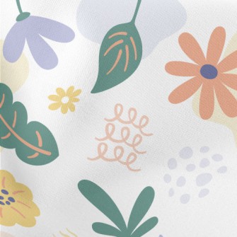 Childlike Random Drawing Of Fl Lightweight Cotton Poplin