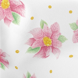Pink Christmas Red Lightweight Cotton Poplin
