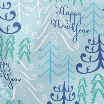 Warm Happy New Year Lightweight Cotton Poplin