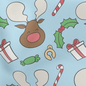 Smiling Cute Elk Lightweight Cotton Poplin