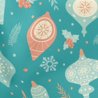 Simple Christmas Bells Lightweight Cotton Poplin