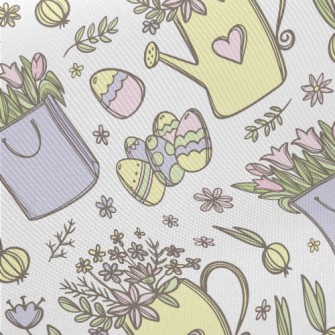 Cute Paper Bag Flowers Midweight Cotton Poplin