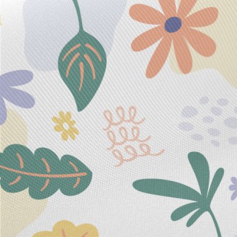 Childlike Random Drawing Of Fl Midweight Cotton Poplin