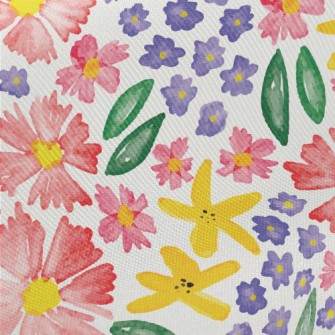 Beautiful Watercolor Large Flo Midweight Cotton Poplin