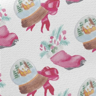 Fantasy Bow Glass Ball Midweight Cotton Poplin