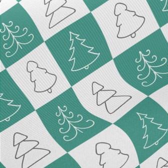 Square Christmas Tree Midweight Cotton Poplin