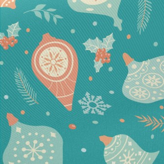 Simple Christmas Bells Midweight Cotton Poplin