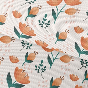 Delicate Peach-colored Flowers Waterproof Oxford